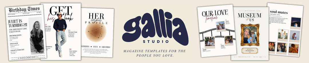 Gallia Studio — magazine templates for the people you love.